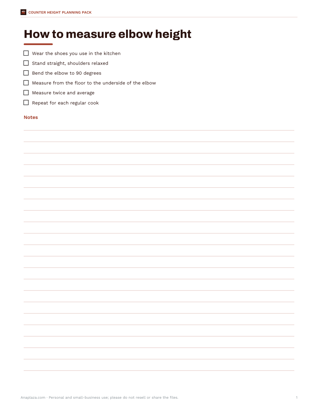 Preview of the first page of Measuring guide (PDF/DOCX)